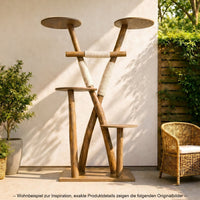 Outdoor Naturkratzbaum CA0013 Kratzbaum Natur Holz Design 175 cm hoch Katzenbaum