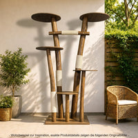 Outdoor Naturkratzbaum CA0011 Kratzbaum Natur Holz Design 200 cm hoch Katzenbaum