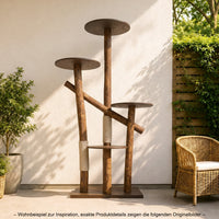 Outdoor Naturkratzbaum CA0031 Kratzbaum Natur Holz Design 205 cm hoch Katzenbaum