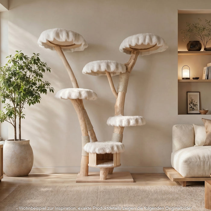 Naturkratzbaum 4627 Kratzbaum Natur Holz Design 200 cm hoch Katzenbaum