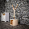 Katzenhäuschen 118 cm hoch 45 cm Durchmesser Natur Holz Design Kratzbaum 2672 Naturkratzbaum