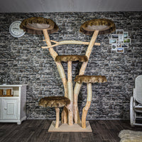 Naturkratzbaum 195 cm hoch Kratzbaum Natur Holz Design 2681 Katzenbaum