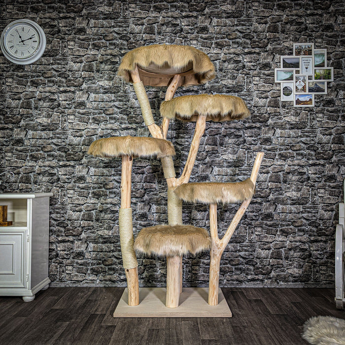 Naturkratzbaum 173 cm hoch Kratzbaum Natur Holz Design 2686 Katzenbaum