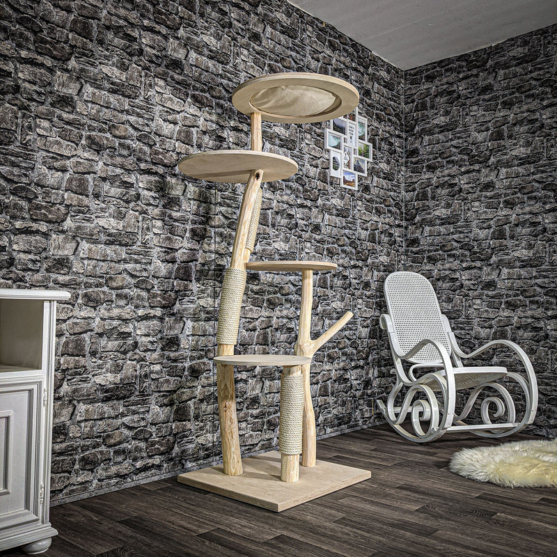 Naturkratzbaum 2467 Kratzbaum Natur Holz Design 170 cm hoch