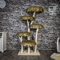 Naturkratzbaum 2476 Kratzbaum Natur Holz Design 165 cm hoch Katzenbaum