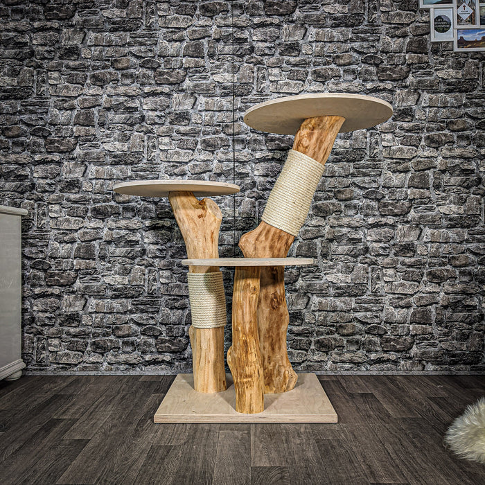 Naturkratzbaum 2486 Kratzbaum Natur Holz Design 110 cm hoch