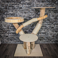 Naturkratzbaum 2488 Kratzbaum Natur Holz Design 120 cm hoch