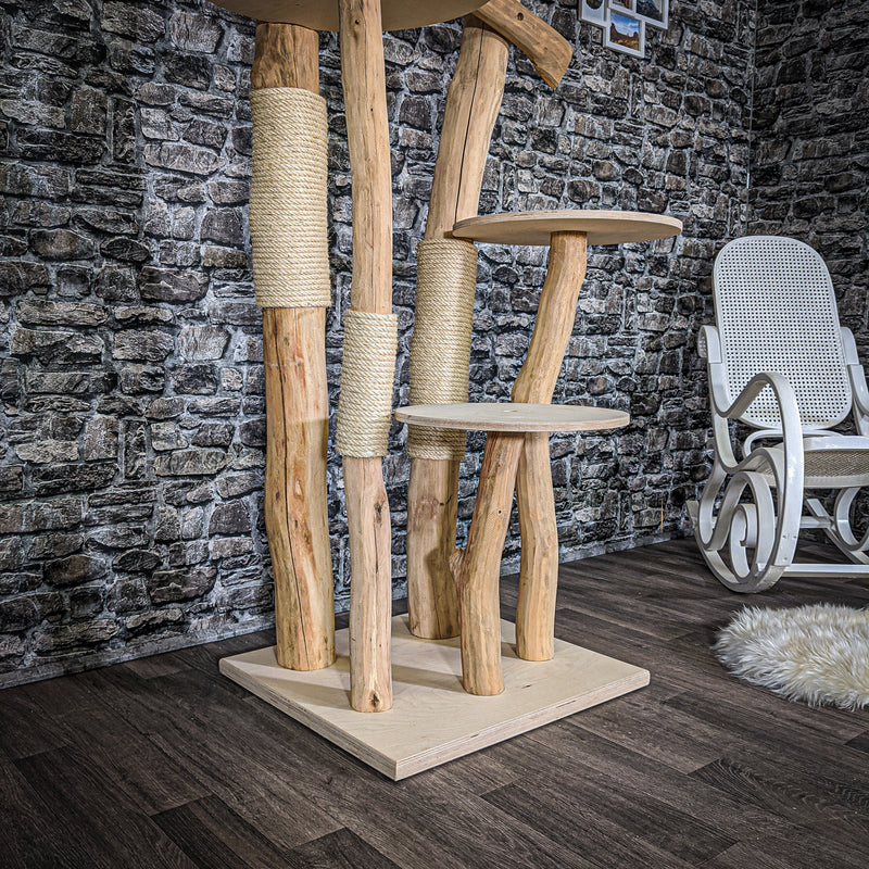 Naturkratzbaum 2037 Kratzbaum Natur Holz Design 180 cm hoch