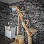 RESERVIERT Naturkratzbaum 2039 Kratzbaum Natur Holz Design 212 cm hoch