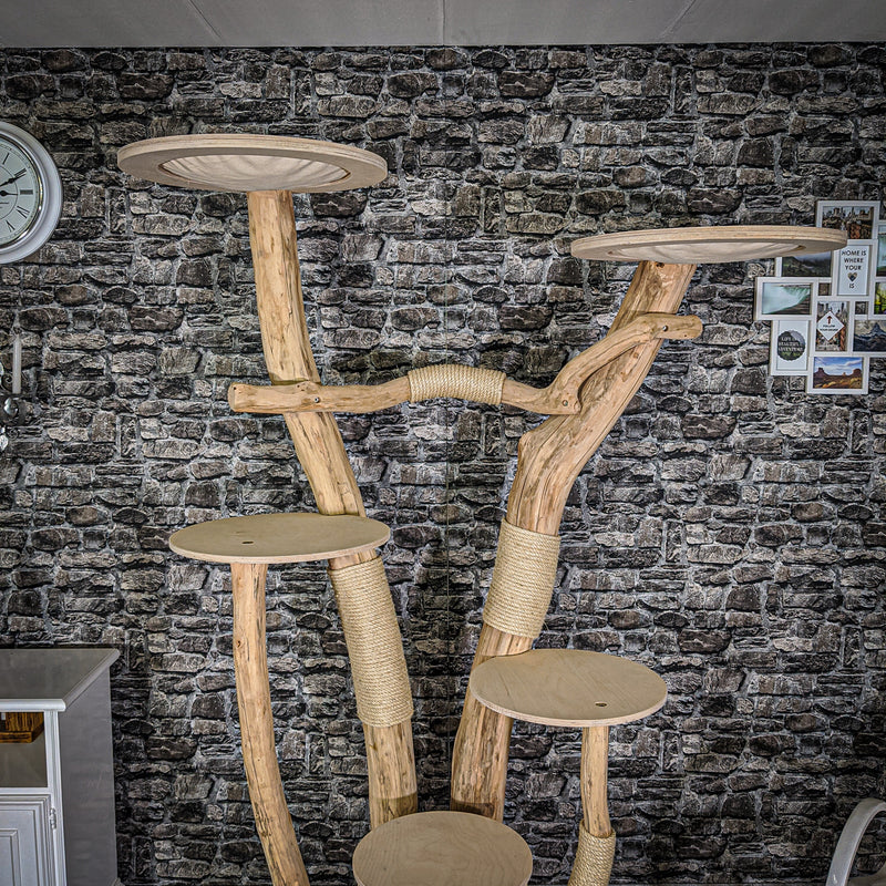 Naturkratzbaum 2044 Kratzbaum Natur Holz Design 205 cm hoch