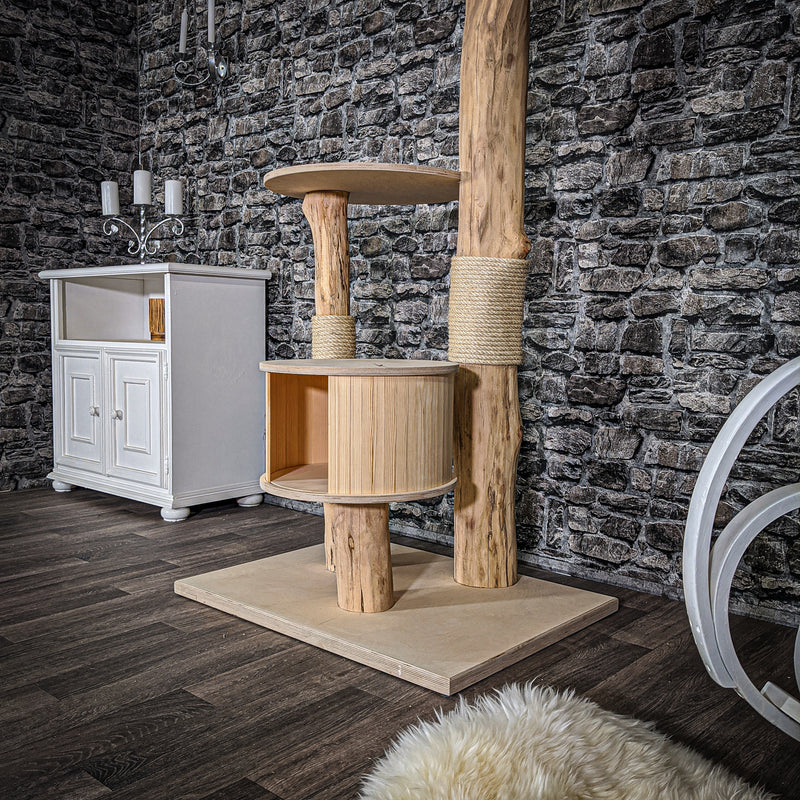 Naturkratzbaum 2045 Kratzbaum Natur Holz Design 175 cm hoch
