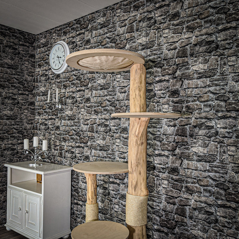 Naturkratzbaum 2045 Kratzbaum Natur Holz Design 175 cm hoch