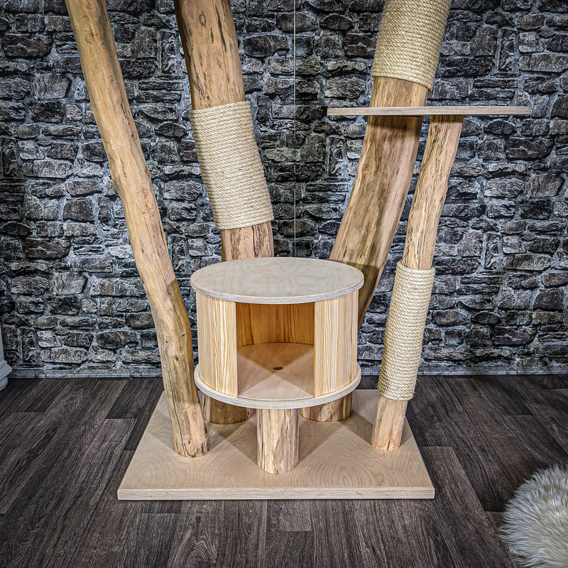 Naturkratzbaum 2047 Kratzbaum Natur Holz Design 177 cm hoch