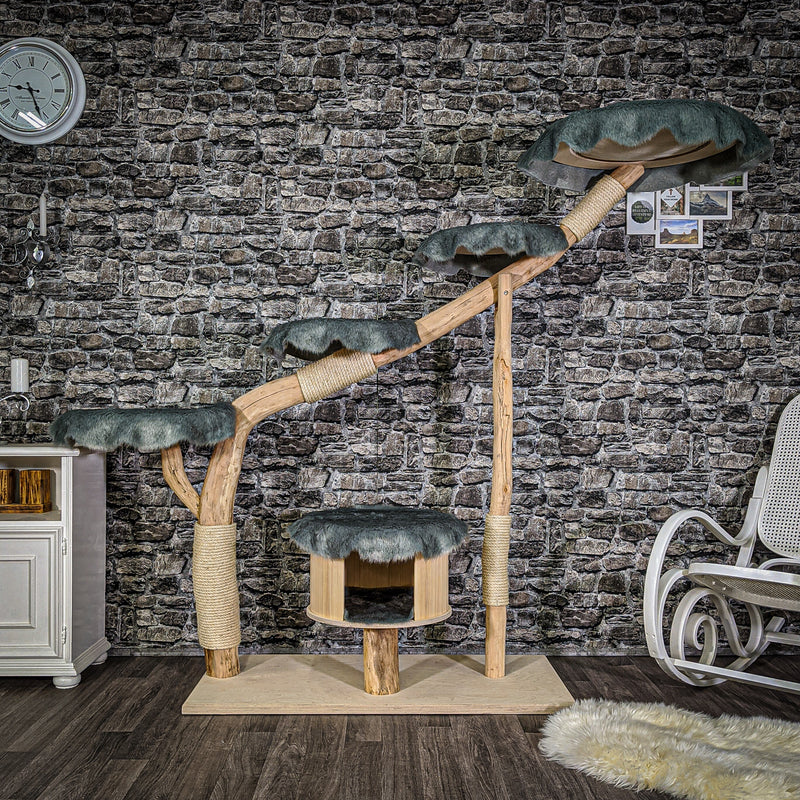 Naturkratzbaum 2049 Kratzbaum Natur Holz Design 175 cm hoch