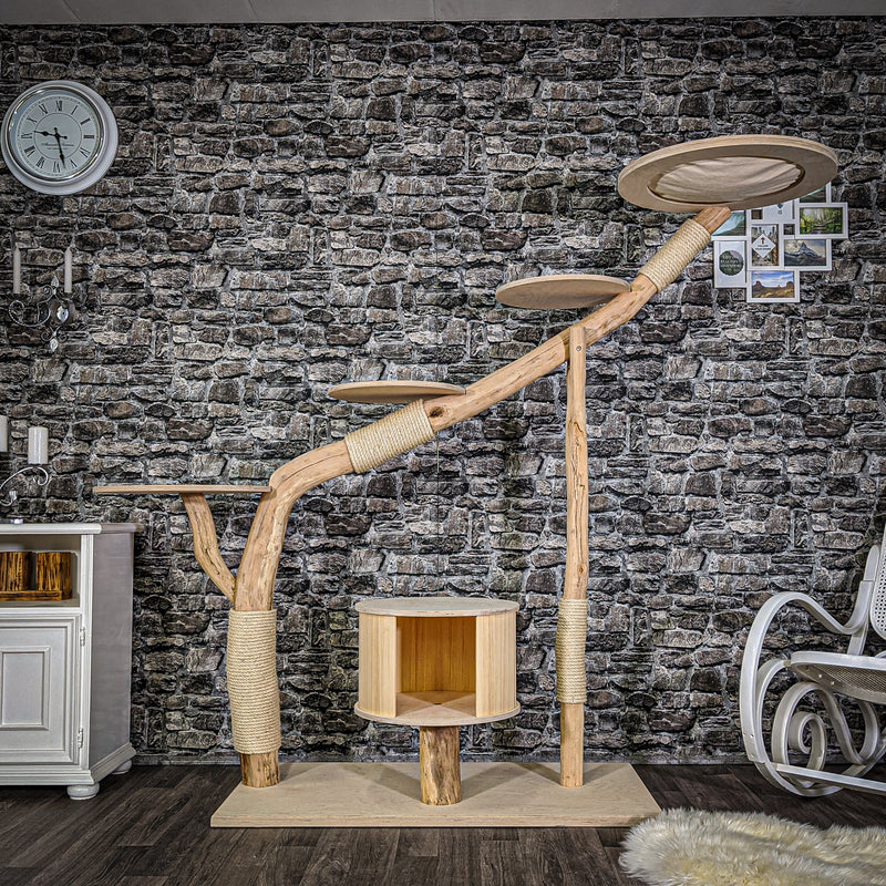 Naturkratzbaum 2049 Kratzbaum Natur Holz Design 175 cm hoch