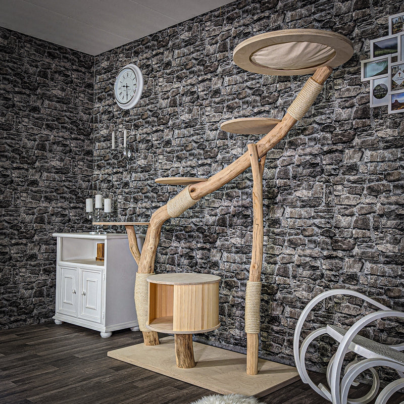 Naturkratzbaum 2049 Kratzbaum Natur Holz Design 175 cm hoch
