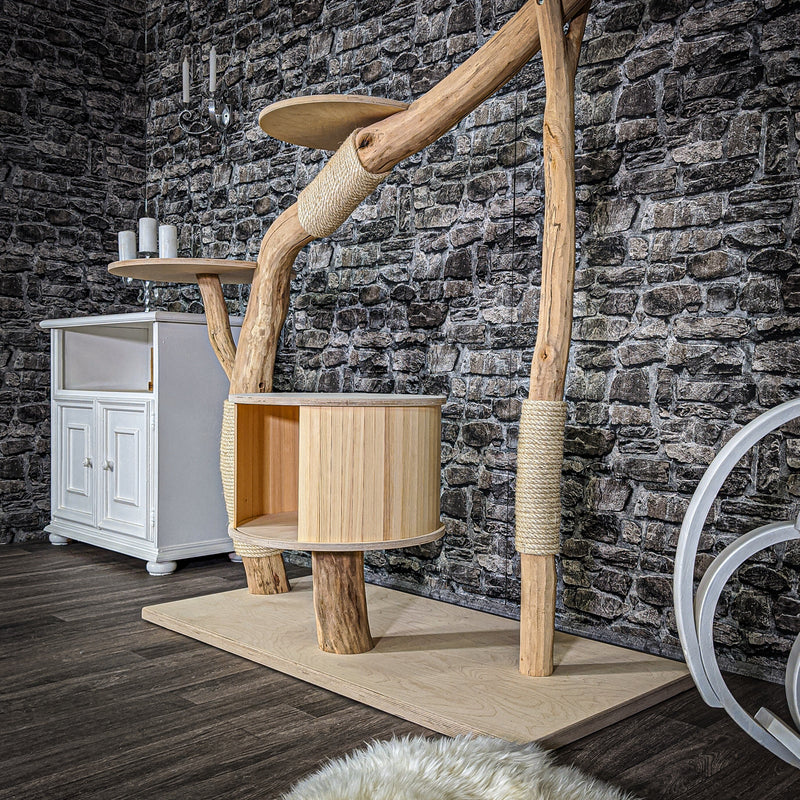 Naturkratzbaum 2049 Kratzbaum Natur Holz Design 175 cm hoch