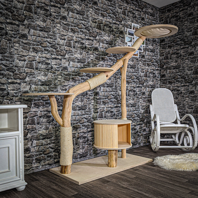 Naturkratzbaum 2049 Kratzbaum Natur Holz Design 175 cm hoch