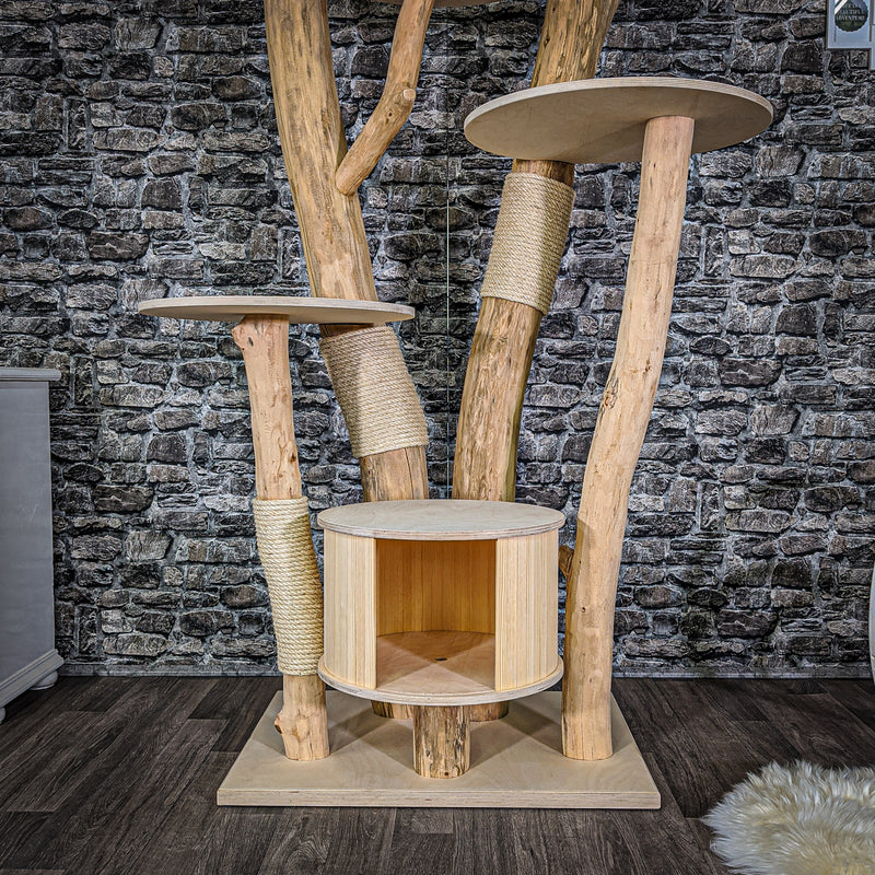 Naturkratzbaum 2051 Kratzbaum Natur Holz Design 220 cm hoch