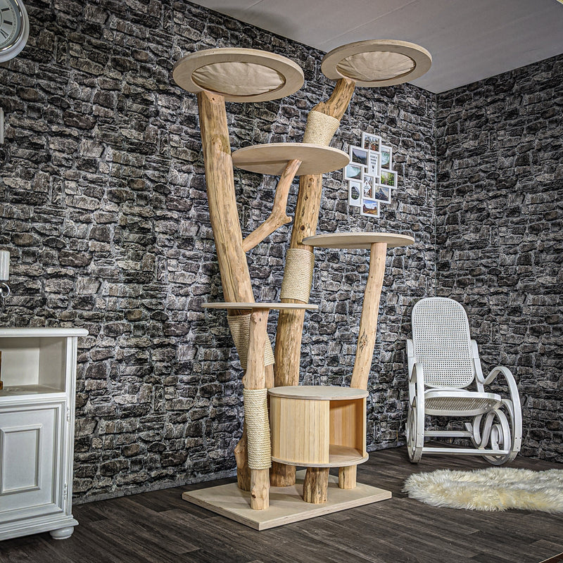 Naturkratzbaum 2051 Kratzbaum Natur Holz Design 220 cm hoch
