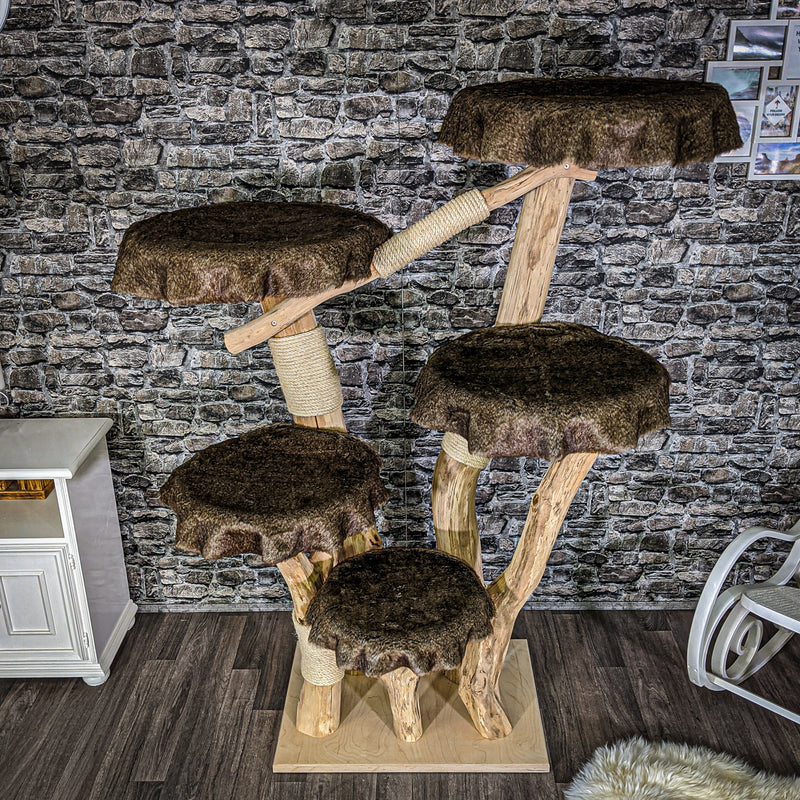 Naturkratzbaum 2052 Kratzbaum Natur Holz Design 183 cm hoch