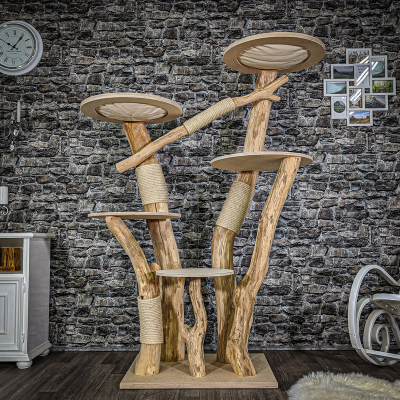 Naturkratzbaum 2052 Kratzbaum Natur Holz Design 183 cm hoch