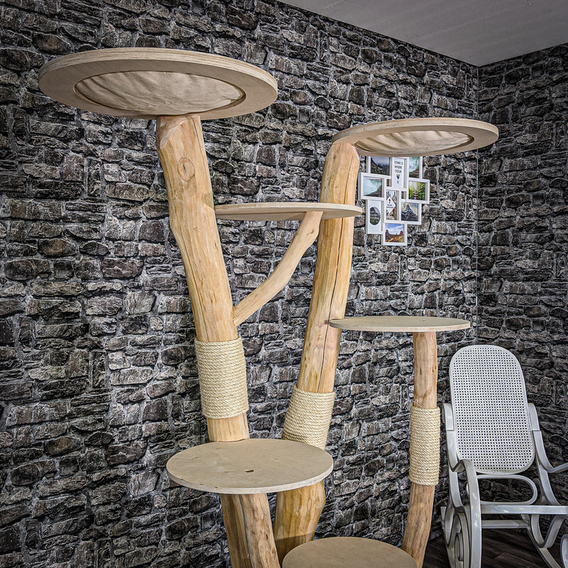 Naturkratzbaum 2056 Kratzbaum Natur Holz Design 187 cm hoch