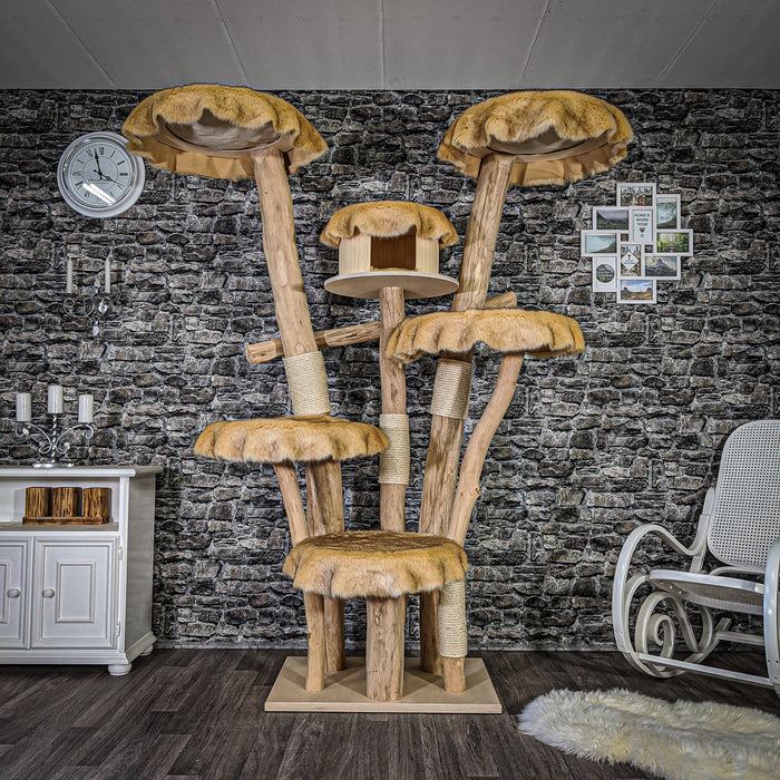 Naturkratzbaum 2058 Kratzbaum Natur Holz Design 205 cm hoch