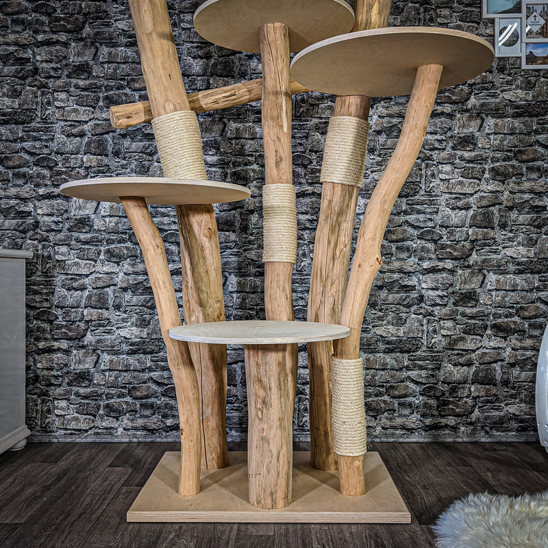 Naturkratzbaum 2058 Kratzbaum Natur Holz Design 205 cm hoch