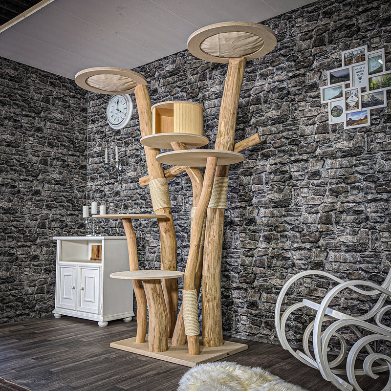 Naturkratzbaum 2058 Kratzbaum Natur Holz Design 205 cm hoch