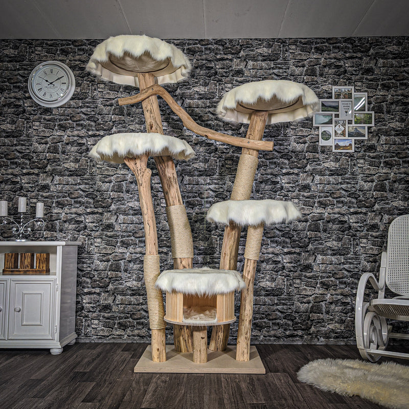 Naturkratzbaum 2059 Kratzbaum Natur Holz Design 210 cm hoch