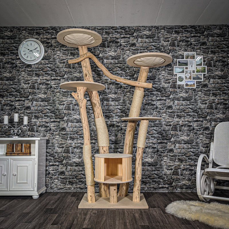 Naturkratzbaum 2059 Kratzbaum Natur Holz Design 210 cm hoch