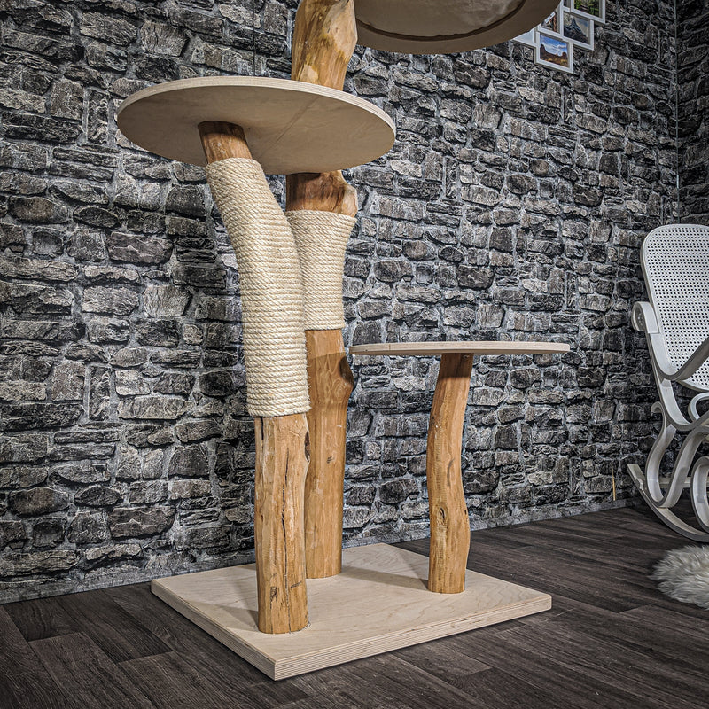 Naturkratzbaum 2060 Kratzbaum Natur Holz Design 135 cm hoch