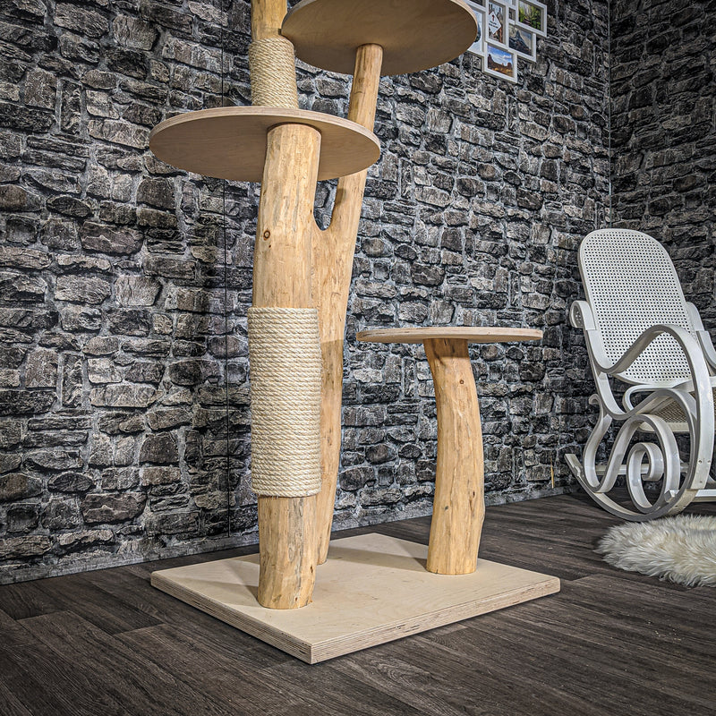 RESERVIERT Naturkratzbaum 2061 Kratzbaum Natur Holz Design 160 cm hoch