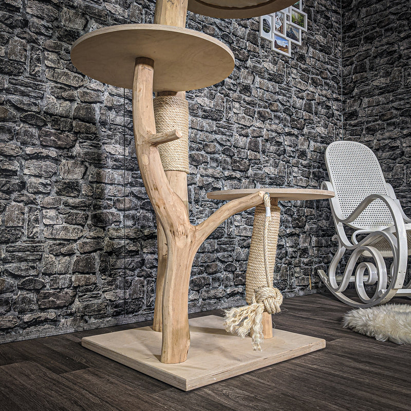 Naturkratzbaum 2065 Kratzbaum Natur Holz Design 135 cm hoch
