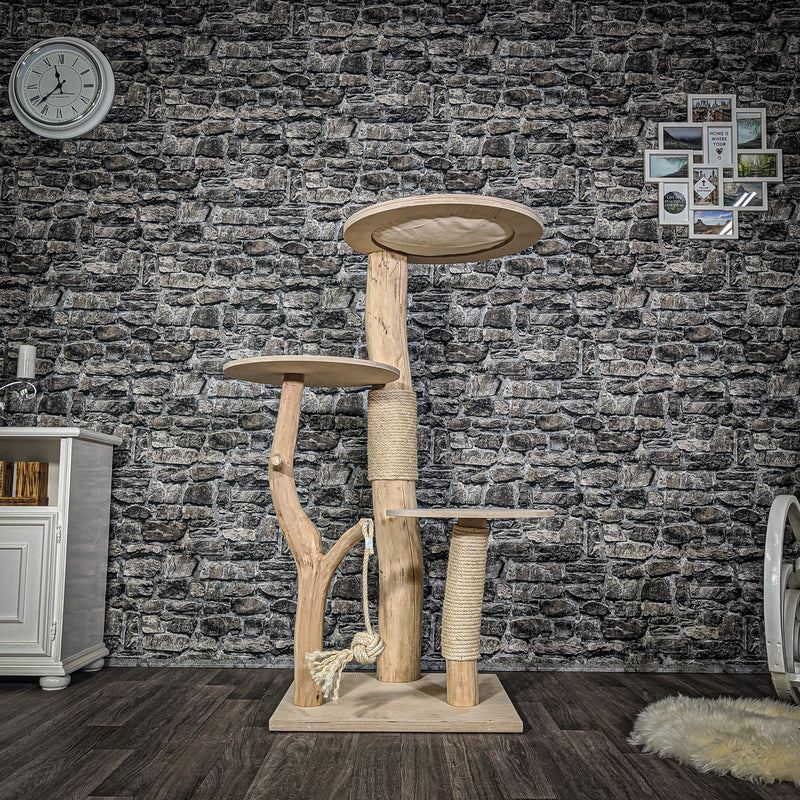 Naturkratzbaum 2065 Kratzbaum Natur Holz Design 135 cm hoch