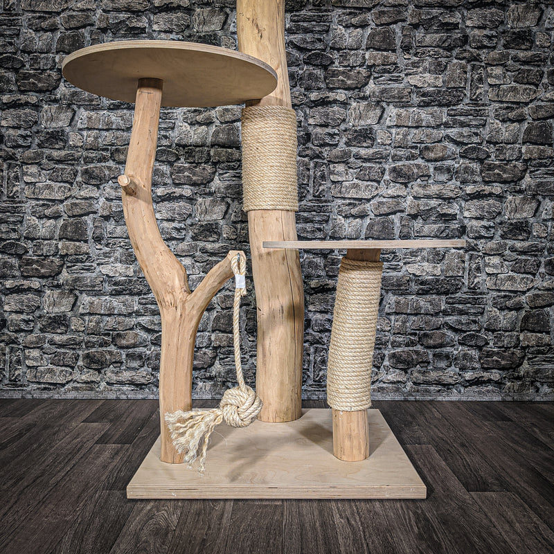 Naturkratzbaum 2065 Kratzbaum Natur Holz Design 135 cm hoch