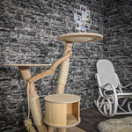 Naturkratzbaum 2068 Kratzbaum Natur Holz Design 125 cm hoch