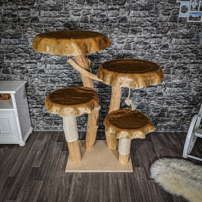 Naturkratzbaum 2073 Kratzbaum Natur Holz Design 145 cm hoch