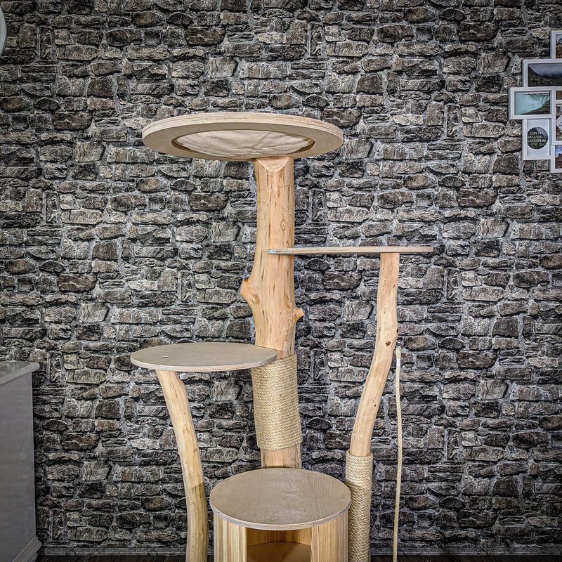Naturkratzbaum 2075 Kratzbaum Natur Holz Design 155 cm hoch
