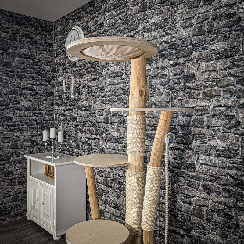 Naturkratzbaum 2084 Kratzbaum Natur Holz Design 170 cm hoch
