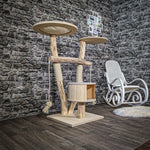 Naturkratzbaum 2086 Kratzbaum Natur Holz Design 125 cm hoch