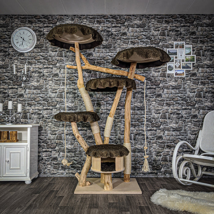 Naturkratzbaum 2094 Kratzbaum Natur Holz Design 195 cm hoch