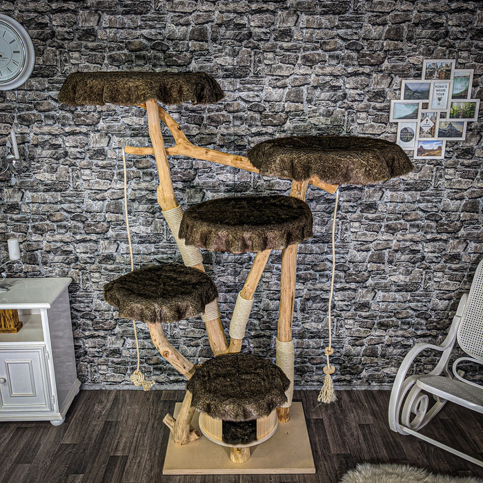 Naturkratzbaum 2094 Kratzbaum Natur Holz Design 195 cm hoch