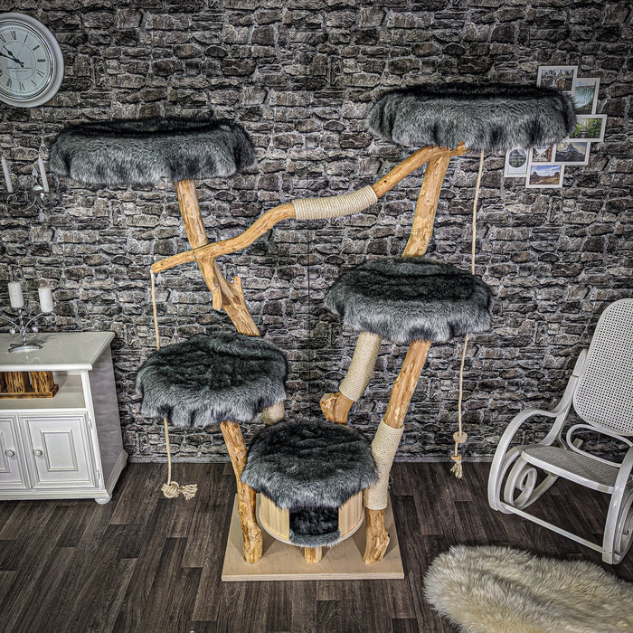 Naturkratzbaum 2095 Kratzbaum Natur Holz Design 195 cm hoch