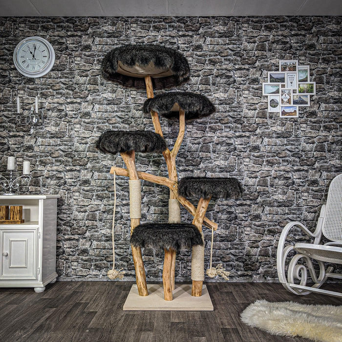 Naturkratzbaum 2096 Kratzbaum Natur Holz Design 180 cm hoch
