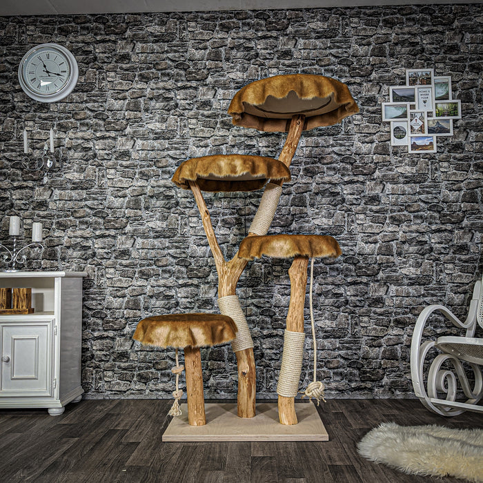 Naturkratzbaum 2097 Kratzbaum Natur Holz Design 168 cm hoch
