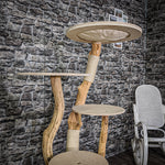 Naturkratzbaum 2098 Kratzbaum Natur Holz Design 145 cm hoch