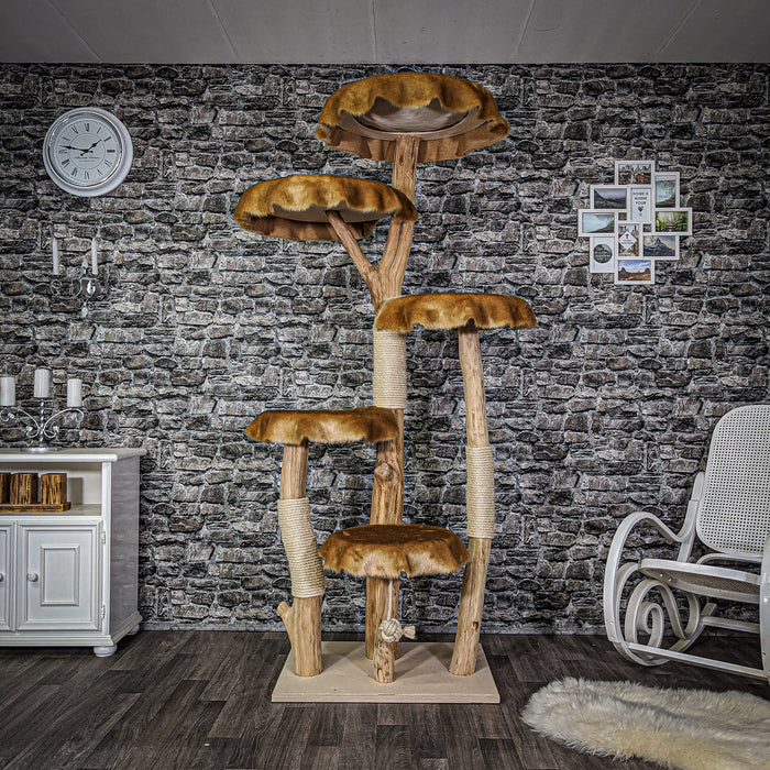 Naturkratzbaum 2107 Kratzbaum Natur Holz Design 205 cm hoch