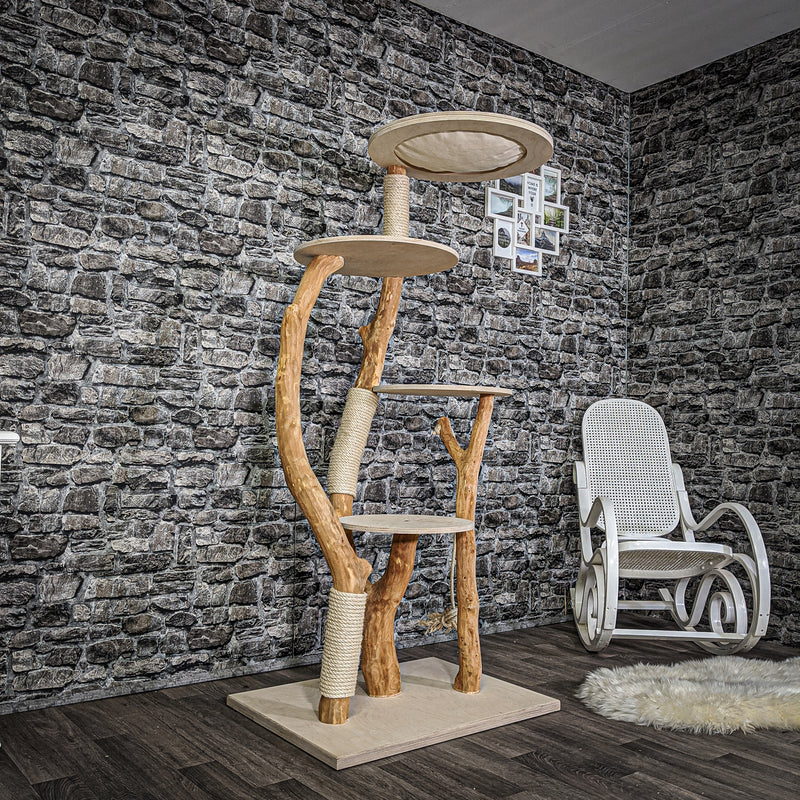 Naturkratzbaum 2115 Kratzbaum Natur Holz Design 170 cm hoch